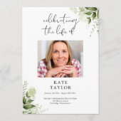 Groen Memorial Funeral Order Of Service  Programma (Voorkant)