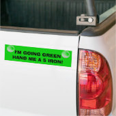Groen met een Golfclub Bumpersticker (Op Truck)