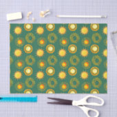 Groen met Gele Zon Tissuepapier (Craft)
