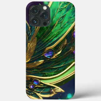 Groen met goud iPhone 13 pro max hoesje