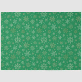 Groen met gouden sneeuwvlokken tissuepapier