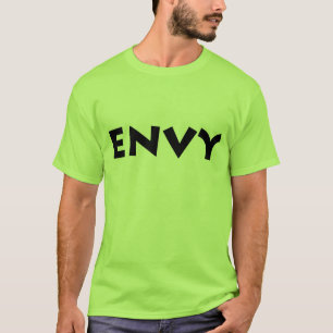 Groen met jaloers T-shirt
