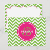 Groen met jaloezie briefkaart (Voorkant / Achterkant)