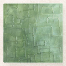 Groen met jaloezie glazen onderzetter