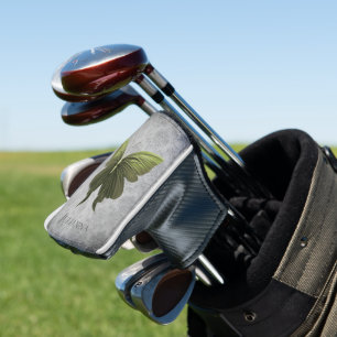 Groen met juwelen versierde vlinder golfheadcover