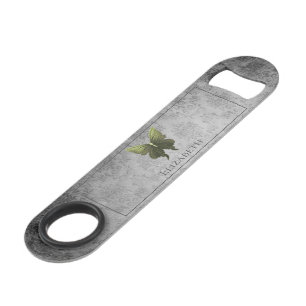 Groen met juwelen versierde vlinder speed flessenopener
