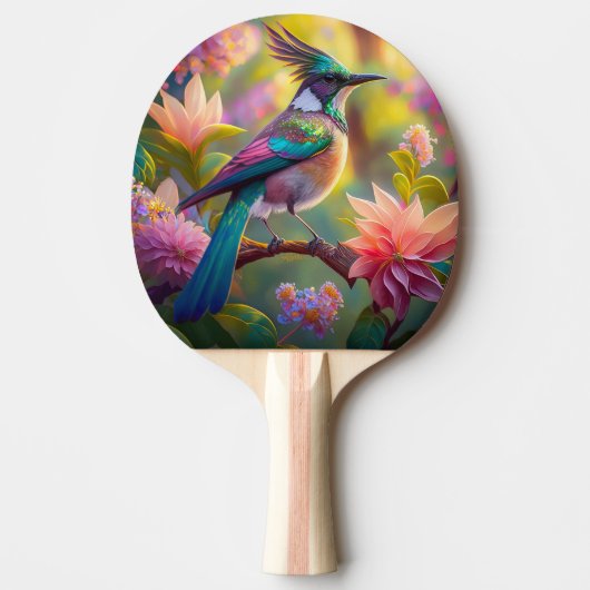 Groen met kop Jay Fantasy Bird Tafeltennisbatje (Voorkant)
