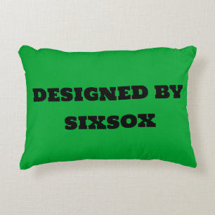 Groen met roze blauwe glansstrepen accent kussen