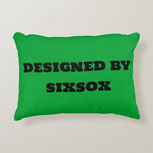 Groen met roze blauwe glansstrepen accent kussen (Voorkant)