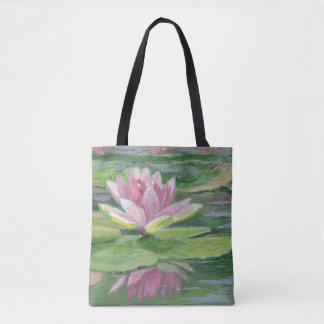 Groen met Roze Lily Tas (beide zijden)