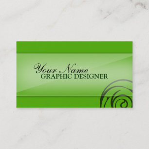 Groen met spirale grafische ontwerper visitekaartje