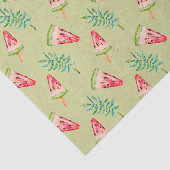 Groen met WaterMelon Patroon Tissuepapier (Detail)