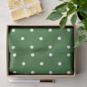 Groen met witte Polka Dots Tissue Paper Tissuepapier (Geschenk)