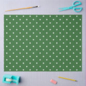Groen met witte Polka Dots Tissue Paper Tissuepapier (Craft)