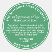  groen met witte zeep ronde sticker (Voorkant)