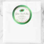 Groen metaal Glitter White Product Label Ladybug (Tas)