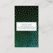 Groen Metallic Spikkelpatroon Visitekaartje (Achterkant)
