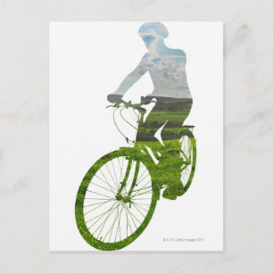 groen , milieuvriendelijk vervoer briefkaart