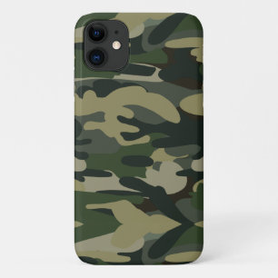 Groen militair Camouflage Patroon iPhone 11 Hoesje