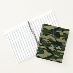 Groen militair Camouflage Patroon Notitieboek