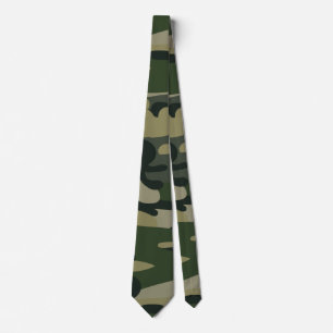 Groen militair Camouflage Patroon Stropdas