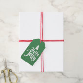 Groen Minimal Script Holly Jolly to From Cadeaulabel (Met Touw)