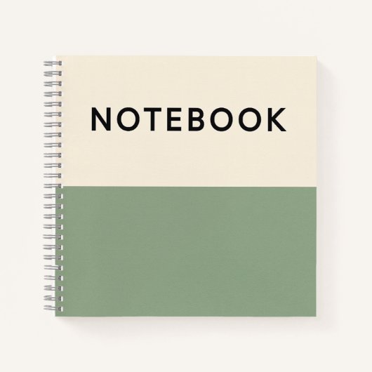 groen minimalistisch Notitieboek (Voorkant)