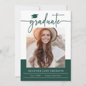 Groen modern Afstuderen Aankondiging (Voorkant)