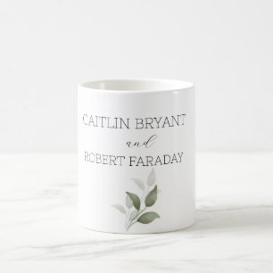 Groen Modern Bruiloft Koffiemok