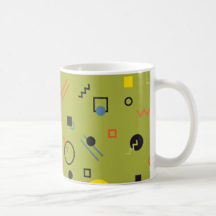 Groen, modern, cool, trendy, urban, Memphis patroo Koffiemok