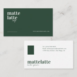 Groen Modern Eenvoudig Minimalistisch Profession Visitekaartje