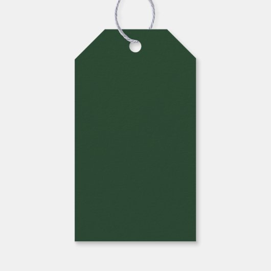 Groen Modern Eenvoudig Script Vrolijk Kerstfeest Cadeaulabel (Achterkant)