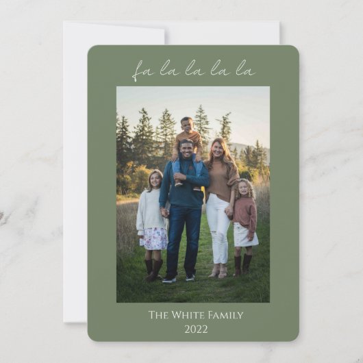 Groen Modern fa la la la la la Kaart (Voorkant)