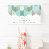 Groen Modern Fringe Bachelorette Party Spandoek (Insitu)