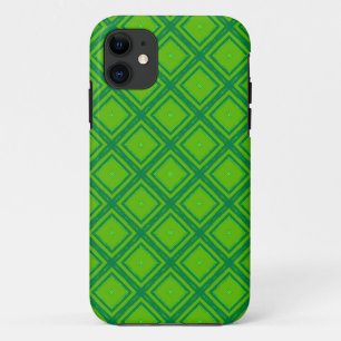 Groen modern geometrisch mozaïekpatroon 3 iPhone 11 hoesje