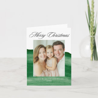 Groen modern kerst ontwerp feestdagen kaart