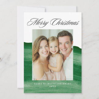 Groen modern kerst ontwerp feestdagenkaart