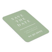 Groen Modern Save the Date Magnet Magneet (Rechterzijde)