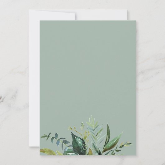 Groen Moderne Kalligrafie Laten we feest vieren Kaart (Achterkant)