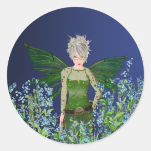 Groen moeras - Vergeet me niet - Niet Ronde Sticker