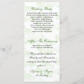 groen monogram bruiloft programma (Achterkant)