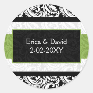 Groen monogram etiket