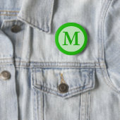 groen monogram ronde button 5,7 cm (In situ)