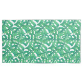 Groen monster een patroon van tropische bladeren kussensloop (Voorkant-Links)