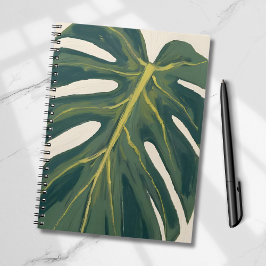 Groen Monstera-blad Botanische Plant Watercolor Notitieboek