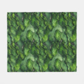 Groen mosveld fleece deken (Voorkant (Horizontaal))