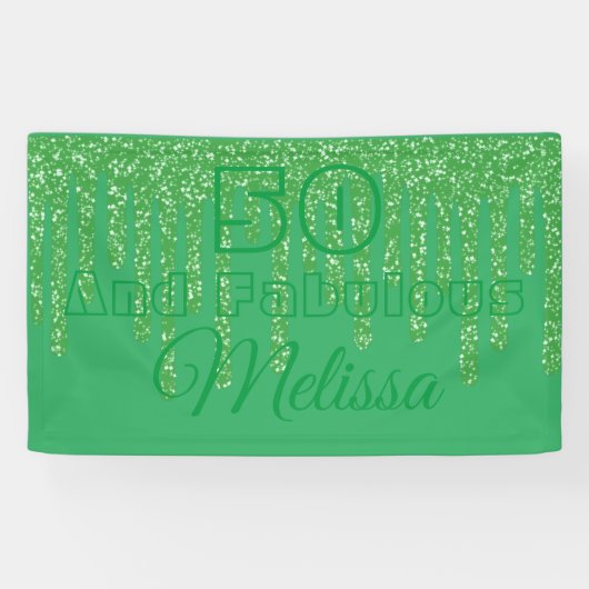 Groen mousserend 50 en verbluffend zeemannen spandoek (Horizontaal)