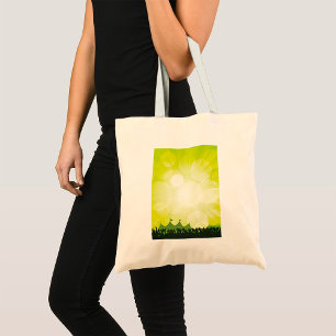 Groen Muziekfestival Silhouet Concert Publiek Tote Bag