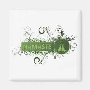 Groen Namaste Engels Magneet