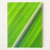Groen natuurlijk gestreepte patroon planner (Achterkant)